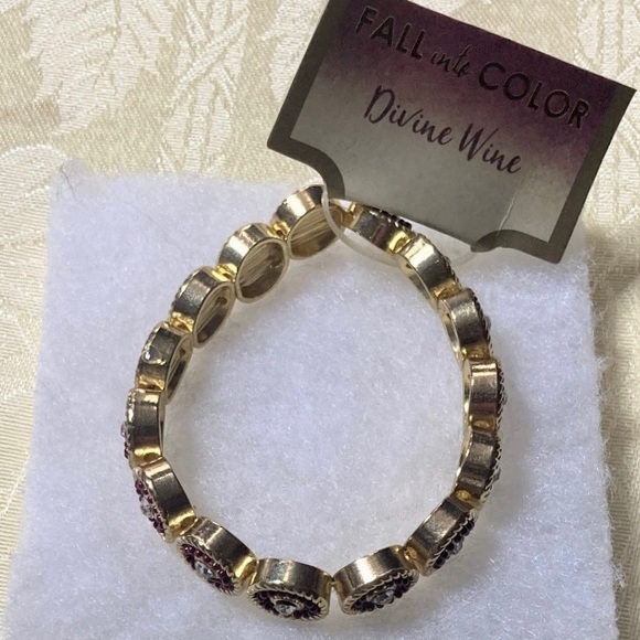 NWT FALL WITH COLOR DIVINE WINE STRETCH BRACELET - Picture 10 of 11